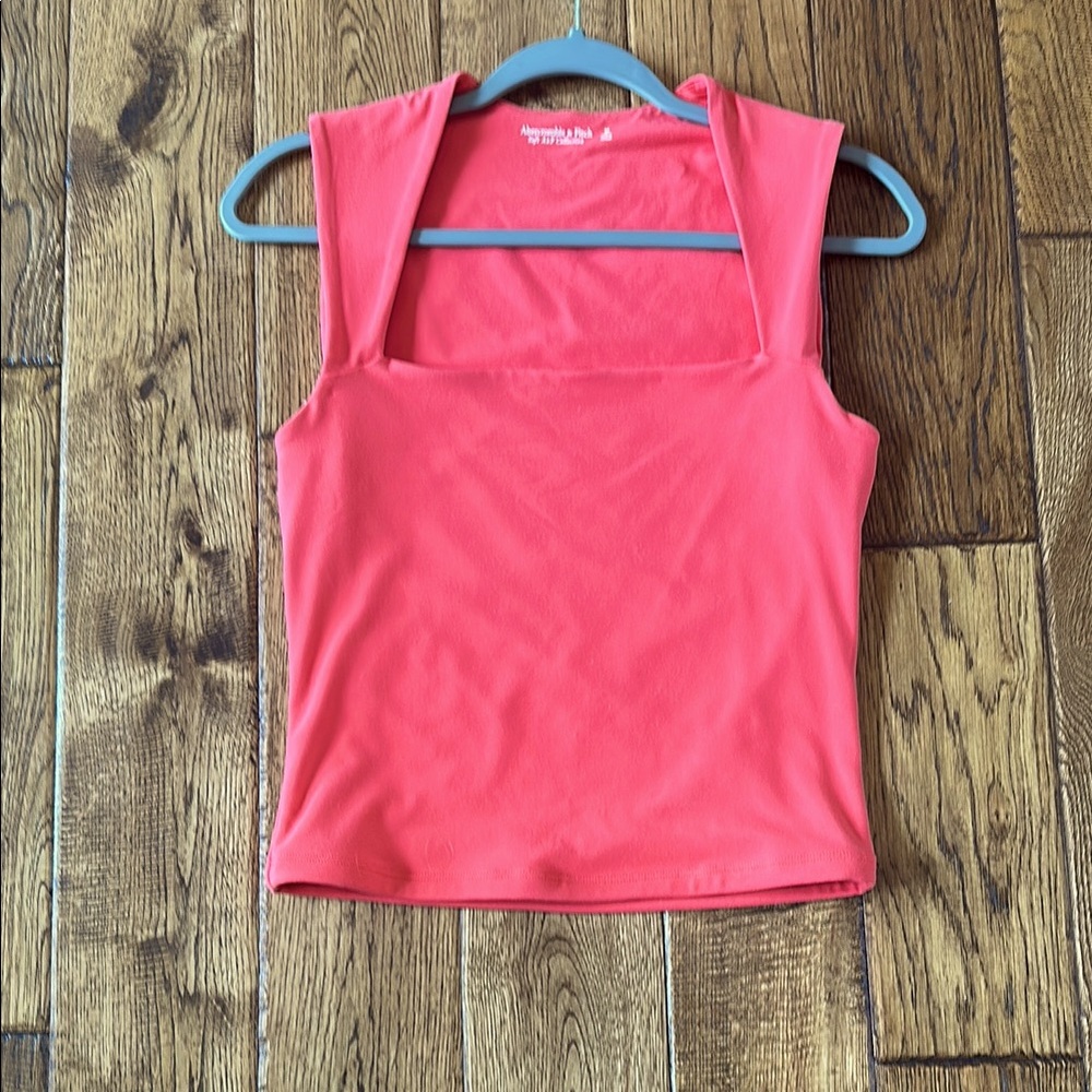 Abercrombie Vibrant Coral Seamless Tank Top